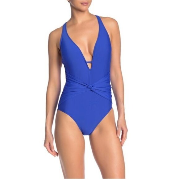 Athena Front Twist One-Piece Swimsuit - Picture 1 of 6